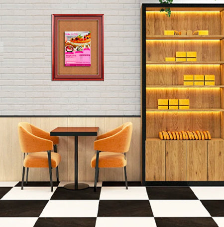 Extra Large Designer Wood Enclosed Bulletin Cork Board SwingFrames 24x72