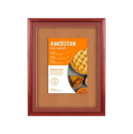 Designer Wood 30" x 36" Enclosed Bulletin Board SwingFrames