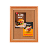 Designer Wood 36" x 36" Enclosed Bulletin Board SwingFrames