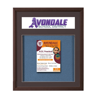 Designer Wood Bulletin Board 36 x 36 SwingFrames with Header & Lights