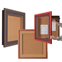 SwingFrame 36 x 48 Wood Framed Designer Bulletin Board with Light