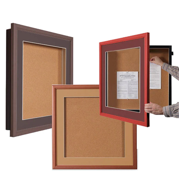 SwingFrame 36 x 48 Wood Framed Designer Bulletin Board with Light