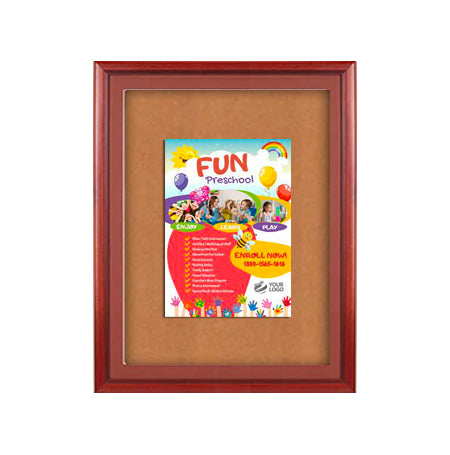 Extra Large Designer Wood Enclosed Bulletin Cork Board SwingFrames 24x60