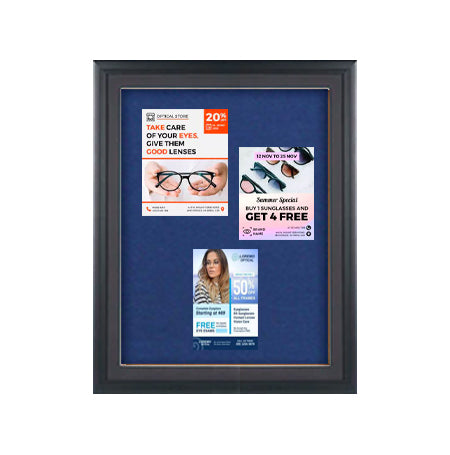 Extra Large Designer Wood Enclosed Bulletin Cork Board SwingFrames 24x72