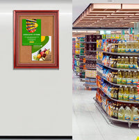 Extra Large Designer Wood Enclosed Bulletin Cork Board SwingFrames 40x60