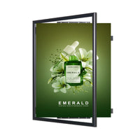 11x17 Poster Frame | Classic Metal SwingFrame Wide-Face Poster Display with 1-Inch-Wide Profile } Swing Open Quick Change