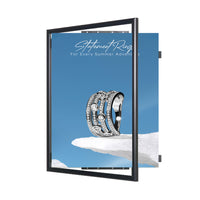 SwingFrame 13x19 Poster Frame with Swing Open, Quick Change Wide-Face Metal Poster Display