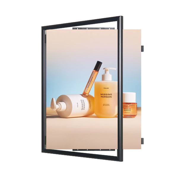 Classic 20x26 Poster Picture Frame with SwingFrame 1-Inch Wide-Face Metal Swing Open Poster Frame