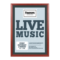 Wood 353 Poster Display SwingFrames 11x14 with Matboard
