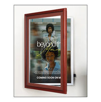 Wood 353 Poster Display SwingFrames 27x39 with Matboard
