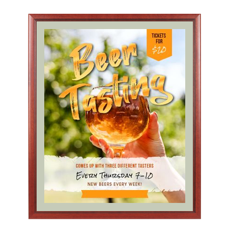 Wood 353 Poster Display SwingFrames 36x42 with Matboard