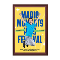 Wood 361 Poster Display SwingFrames 11x14 With Matboard