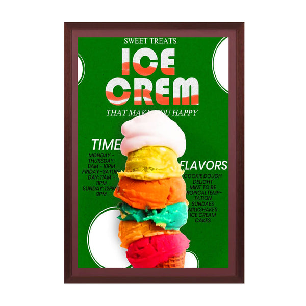 Wood 361 Poster Display SwingFrames 12x20 With Matboard