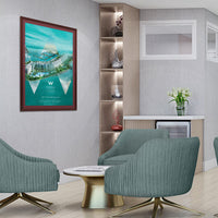 Wood 361 Poster Display SwingFrames 36x42 With Matboard