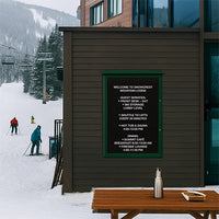 Outdoor Message Center Letter Board 36" x 60" | LEFT Hinged - Single Door, Wall Mount Info Board