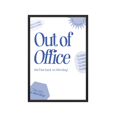 Extra Large and Deep 48x72 Poster Snap Frame with 1 5/8" Wide Metal Profile for Mounted Graphics on 3/8" and 1/2" Thick Boards