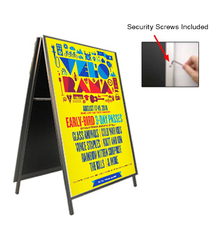 A-Frame 16x16 Sign Holder | with SECURITY SCREWS on Snap Frame 1 1/4" Wide