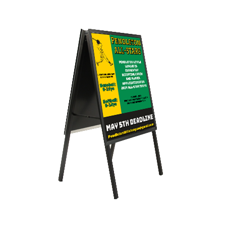 A-Frame 22x28 Sign Holder | with SECURITY SCREWS on Snap Frame 1 1/4" Wide