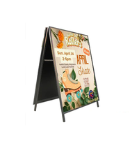 A-Frame 24x72 Sign Holder | with SECURITY SCREWS on Snap Frame 1 1/4" Wide