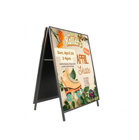 A-Frame 24x72 Sign Holder | with SECURITY SCREWS on Snap Frame 1 1/4" Wide