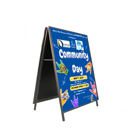 A-Frame 36x36 Sign Holder | with SECURITY SCREWS on Snap Frame 1 1/4" Wide