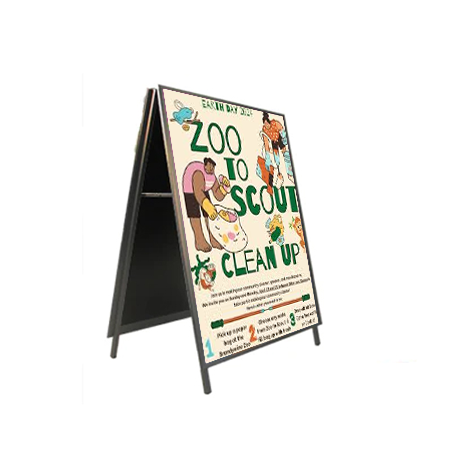 A-Frame 36x48 Sign Holder | with SECURITY SCREWS on Snap Frame 1 1/4" Wide