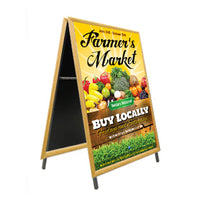 A-Frame 12x24 Sign Holder | WOOD Snap Frame 1 1/4" Wide