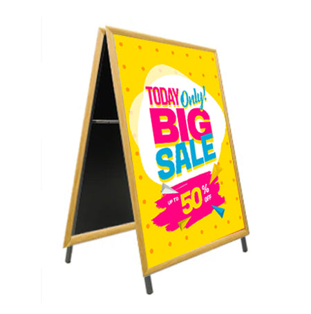 A-Frame 14x22 Sign Holder | WOOD Snap Frame 1 1/4" Wide