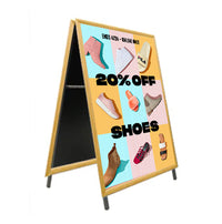 A-Frame 17x23 Sign Holder | WOOD Snap Frame 1 1/4" Wide