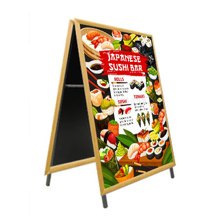 A-Frame 18x18 Sign Holder | WOOD Snap Frame 1 1/4" Wide