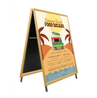 A-Frame 18x36 Sign Holder | WOOD Snap Frame 1 1/4" Wide