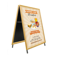 A-Frame 30x40 Sign Holder | Large Wood Snap Frame Display Board with 1 1/4" Wide Profile in 3 Finishes