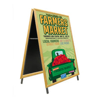 A-Frame 36x48 Sign Holder | WOOD Snap Frame 1 1/4" Wide