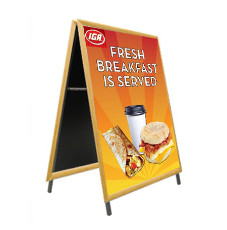 A-Frame 48x72 Sign Holder | WOOD Snap Frame 1 1/4" Wide