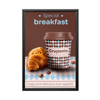 SwingSnap 36x48 Poster Snap Frame 1 1/4" Wide Profile, Security-Style | Aluminum Snap Open Frame