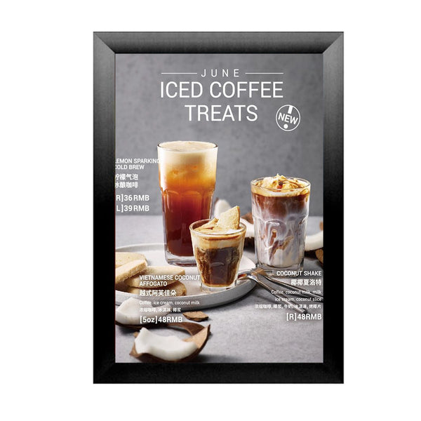 Extra Large 48 x 72 Poster Snap Frame with 2 1/2" Profile for Mounted Graphic | Holds 1/8", 3/16", and 1/4" Thick Boards