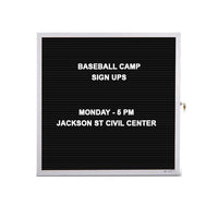 Ultra Thin Style Felt Letter Boards | Indoor Wall Mount, Enclosed, Side Locking Letter Board Display Case