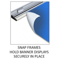 Easy Change Snap Frame Banner Stand, 36" Wide, Single-Sided Banner Sign Holder Display with Adjustable Crossbar: 36" to 96" H