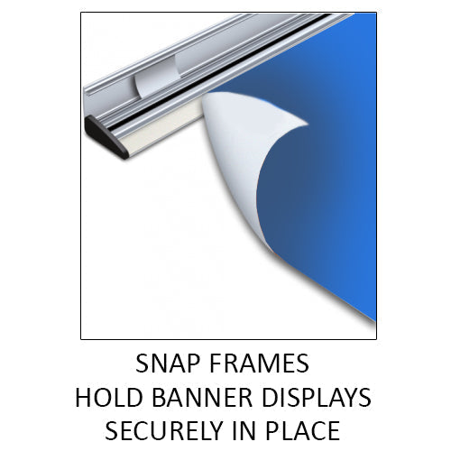 Easy Change Snap Frame Banner Stand, 36" Wide, Single-Sided Banner Sign Holder Display with Adjustable Crossbar: 36" to 96" H