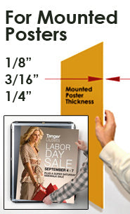 8.5x11 SwingSnaps Poster Snap Frames (1 1/4" Profile for MOUNTED GRAPHICS)