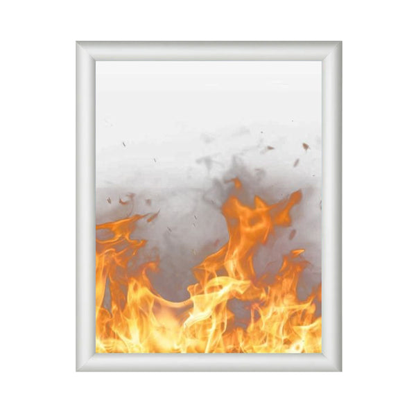 11" x 17" Fire Resistant Snap Frame, 1-inch Wide | Silver Metal Frame