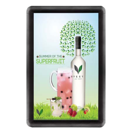 Wall, 18x24 Snap Frame Poster Sign Holder with Safe Rounded Corners and 1-inch Wide Black Frame Profile