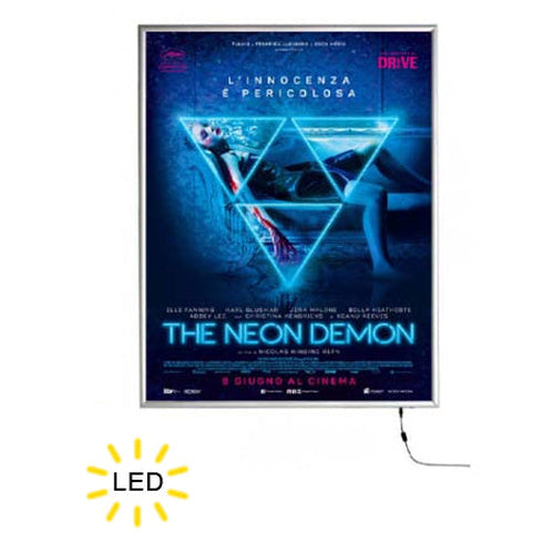 Slim LED 36x48 Light Box | Snap Open Frame | Silver Finish