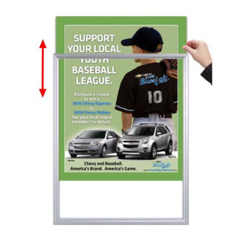 Designer Beveled Slide-In Picture Sign Frames for Posters 30x40  | 1" Wide Matboard