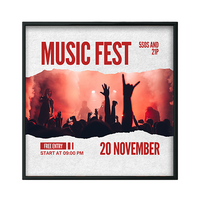 Extra Large 48x48 Frame Beveled Slide in Poster Frame, Sign Frame