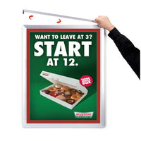 Designer Euro Style Slide In Picture Frame for Posters 8x10 + 1" Wide Matboard