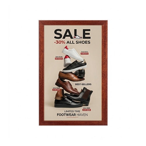 8.5x14 WOOD POSTER FRAME (CHERRY FINISH SHOWN)