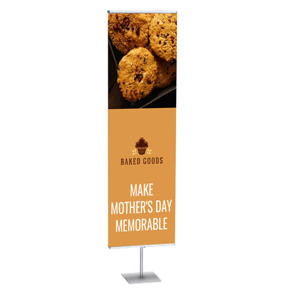 Snap Frame Banner Stand Floor Stand - 36" Wide, Single-Sided Banner Sign Holder Display with Adjustable Crossbar: 36" to 96"