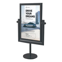 11 x 14 Lightweight Aluminum Swivel Display - Adjustable Stand, Tabletop Double-Sided Sign Holder