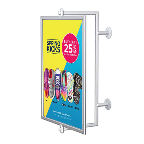 24 x 36 Lightweight Aluminum Swivel Display Frame - Wall Mount Poster & Sign Holder